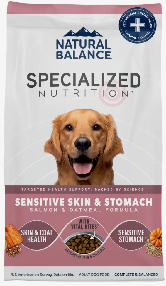 Natural Balance Specialized Nutrition sensitive skin & stomach salmon and oatmeal formula